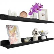 Полиця навісна Wood Wedge U-форма 60 см 2 шт. 600x136x560 мм чорний