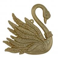Украшение новогоднее MIS LT Лебедь 12 см золотой