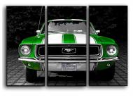Картина модульная Ford Mustang 1967 84x56 см Hotel Arizona HD CNVS-3-IFR-Green Ford Mustang-22