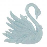 Прикраса новорічна MIS LT Лебідь 12 см блакитний