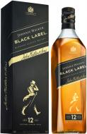 Виски Johnnie Walker Black label 12 лет выдержки в подарочной упаковке 1 л