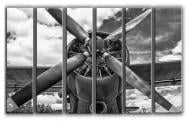 Картина модульная винтажный самолет АН-2 171x112 см Hotel Arizona HD CNVS-6-IFR-HUGE-PROPELLER-44x67