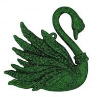 Прикраса новорічна MIS LT Лебідь 12 см зелений