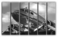 Картина модульная винтажный самолет DC-3 171x112 см Hotel Arizona HD CNVS-6-IFR-DAKOTA-HUGE-46x67