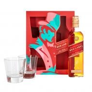 Виски Johnnie Walker Red label 4 года выдержки с 2-мя стаканами 0,7 л