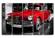 Картина модульная Красный Alfa Romeo Giulietta 140x89 см Hotel Arizona HD CNVS-5-IFR-Red-Alfa-Giulietta-35