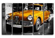 Картина модульная Золотой Alfa Romeo Giulietta 140x89 см Hotel Arizona HD CNVS-5-IFR-Golden--Alfa-Giuliett