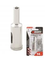 Сверло трубчатое GRANITE с алмазным напылением для стекла и плитки 14 мм 2-01-214