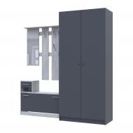 Прихожая с зеркалом Doros Alice и шкаф Промо 2040х1900х480 мм сосна нати/графит