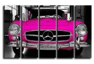Картина модульная Mercedes Gull-wing «Крыло чайки» розовый 140x89 см Hotel Arizona HD CNVS-5-IFR-Pink-Vintage Mercedes