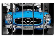 Картина модульная Mercedes Gull-wing «Крыло чайки» голубой 140x89 см Hotel Arizona HD CNVS-5-IFR-Blue-Vintage Mercedes