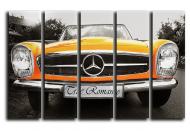 Картина модульная Mercedes ретро 140x89 см Hotel Arizona HD CNVS-5-IFR-Orange-Vintage Merced
