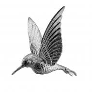 Елочная игрушка MIS LT Колибри 7 см серебряный