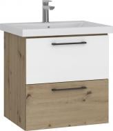 Тумба консольна Грейд Niks дуб артізан/німфея альба під умивальник Como 60