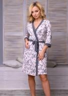 Халат женский Roksana Butterfly 452/60313 р. 48 розовый с серым