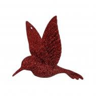 Елочная игрушка MIS LT Колибри 7 см красный