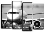 Картина модульная Пассажирский самолет Airbus A 320 112x82 см Hotel Arizona HD CNVS-4-IFR-Jet Plane Boeing 737-