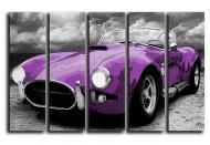 Картина модульная Сиреневый Shelby AC Cobra винтажный 140x89 см Hotel Arizona HD CNVS-5-IFR-Purple AC Cobra-35x55
