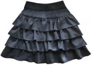 Юбка школьная PURPURINO с оборками р.134-146 серый 200006/134-146