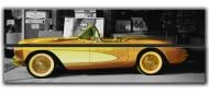 Картина модульная Chevrolet Corvette 1959 шоссе Route 66 171x56 см Hotel Arizona HD CNVS-2 Horizontal-IFR-Vintage Ca