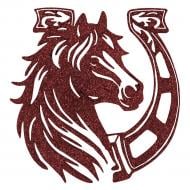 Підвіска MIS LT Кінь-підкова 12 см червоний