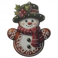 Підвіска MIS LT Печенько Сніговик 9,5 см різнокольоровий