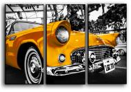 Картина модульна золотий Ford Thunderbird ретро 84x56 см Hotel Arizona HD CNVS-3-IFR-Ford Thunderbird 1955