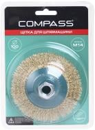 Щетка конусная для шлифмашины 100 мм M14 латунированная сталь Compass