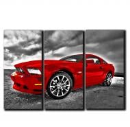 Картина модульная красный Ford Mustang спорткар 84x56 см Hotel Arizona HD 3-18331243888-MUSC-22x33-RED Картина модульная красный Ford Mustang спорткар 84x56 см Hotel Arizona HD 3-18331243888-MUSC-22x33-RED