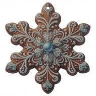 Підвіска MIS LT Печенько Сніжинка 9 см коричневий