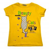 Футболка для девочки ALG Beauty Cats 620653 р.98 желтый