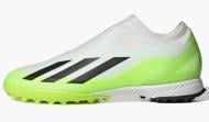 Сороконожки Adidas AW2324 X Crazyfast 3 Laceless Turf Shoes ID9346 р.45 1/3 бело-зеленый