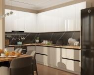 Кухня Світ Меблів 3×2м белый лак/кашемир