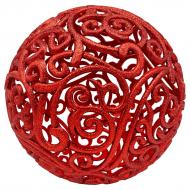 Ялинкова іграшка MIS LT Куля ажурна d 200 мм червоний