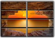 Картина модульная Закат и скалы 254x178 см Hotel Arizona HD CVS-8 Huge-IFR-Magic Sunset-70x9