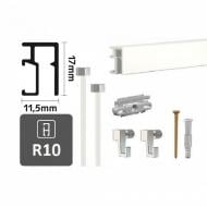 Комплект настенной системы подвеса картин R10 200см Economy 30 кг/м белый Artiteq