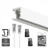 Комплект настенной системы подвеса картин Contour Rail 200cм Comfort 20 кг/м белый Artiteq