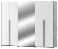 Шкаф с зеркалом Світ Меблів 6Д Алекса 2700х2205х600 серый Шкаф с зеркалом Світ Меблів 6Д Алекса 2700х2205х600 серый