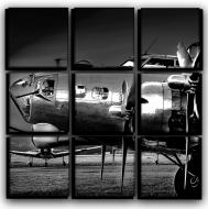Картина модульная военный самолет B-17 Летающая крепость 77x77 см Hotel Arizona HD CVS-9-IFR-B-17 Airplane Aircraft