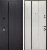 Двері вхідні Булат Гарант 535 бетон антрацит / бетон сніжний 2050x950 мм праві