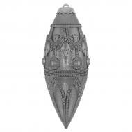 Украшение новогоднее MIS LT Овал Элит 16,5 см серебряный