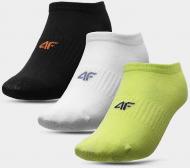 Носки 4F 4FJSS22USOCM028-91S р.36-38 черный/белый/желтый 3 шт.