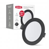 Світильник вбудовуваний (Downlight) Maxus 12 Вт 4100 К чорний 1-RDL-1241-IP-BL