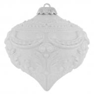 Украшение новогоднее MIS LT Волчок Элит 10 см белый