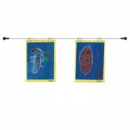 Набор для крепления картин Тросовая система для рисунков Tension Set wire черный Artiteq