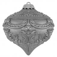 Украшение новогоднее MIS LT Волчок Элит 10 см серебряный