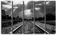 Картина модульная Железная дорога 140x89 см Hotel Arizona HD CVS-5-IFR-Railroad Train -35x55