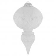 Украшение новогоднее MIS LT Волчок Элит-2 15 см белый