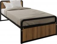 Кровать Хайтек люкс 90x200 см черный/орех