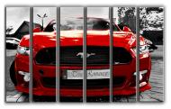 Картина модульная Ford Mustang 2015 красный 171x112 см Hotel Arizona HD CVS-6-IFR-Red Ford Mustang 2015-